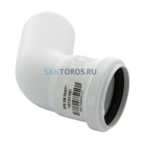 Отвод канализационный Raupiano Plus 50х67° Rehau (11211241001) 11211241001