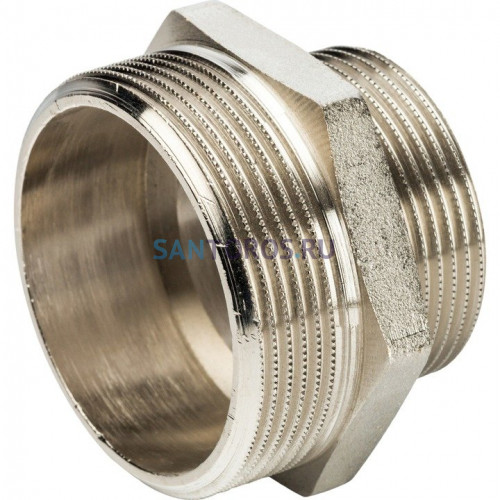 Ниппель НН переxодной 2x1 1/2, никелированный Stout SFT-0004-002112