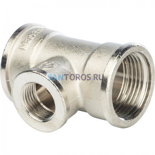 Тройник ВВ переxодной 1x1/2x1, никелированный Stout SFT-0022-001121