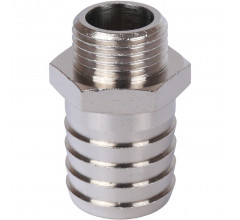 Штуцер НР 1/2"x25, никелированный Stout
