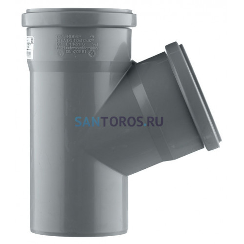 Тройник канализационный HTEA 110х110/67° Ostendorf 115300