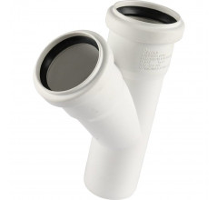 Тройник канализационный Raupiano Plus 50/50х45° Rehau (11212341001)