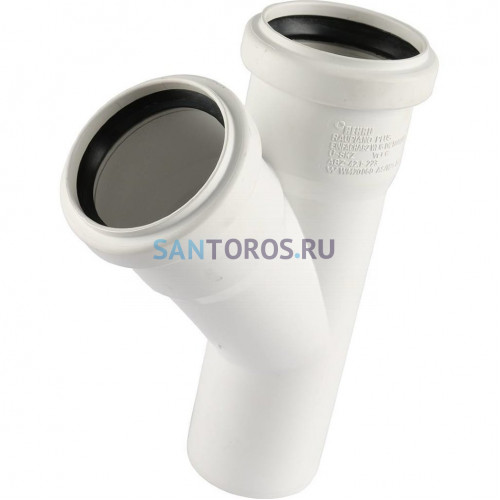 Тройник канализационный Raupiano Plus 50/50х45° Rehau (11212341001) 11212341001