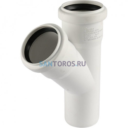 Тройник канализационный Raupiano Plus 50/50х45° Rehau (11212341001) 11212341001