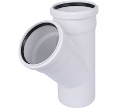 Тройник канализационный Raupiano Plus 110/110х45° Rehau (11229841001)