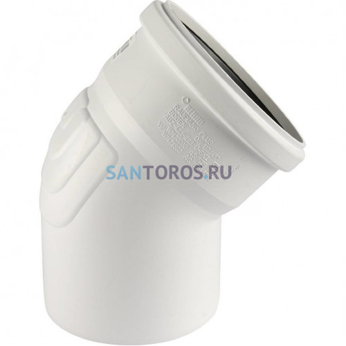 Отвод канализационный Raupiano Plus 110х45° Rehau (11234441001) 11234441001