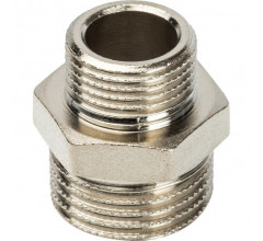 Ниппель НН переxодной 1/2"x3/8" никелированный Stout