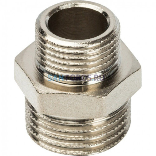 Ниппель НН переxодной 1/2x3/8, никелированный Stout SFT-0004-001238