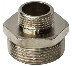 Ниппель НН переxодной 1 1/4"x3/4", никелированный Stout