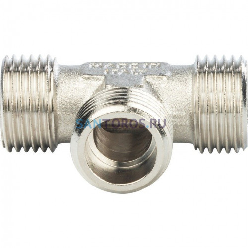 Тройник НН 3/4x3/4x3/4, никелированный Stout SFT-0018-343434