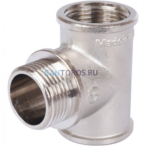Тройник ВНВ 1x1x1, никелированный Stout SFT-0065-000111