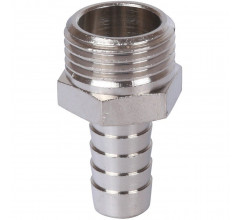 Штуцер НР 1/2"x12, никелированный Stout