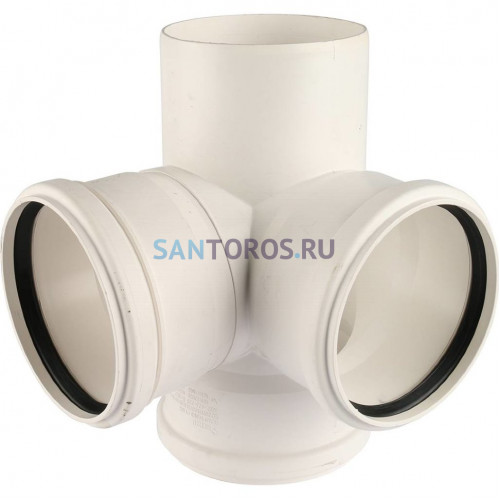Крестовина канализационная Raupiano Plus 110/110/110/87° двухплоскостная Rehau (11215641003) 11215641003