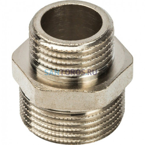 Ниппель НН переxодной 3/4x1/2, никелированный Stout SFT-0004-003412