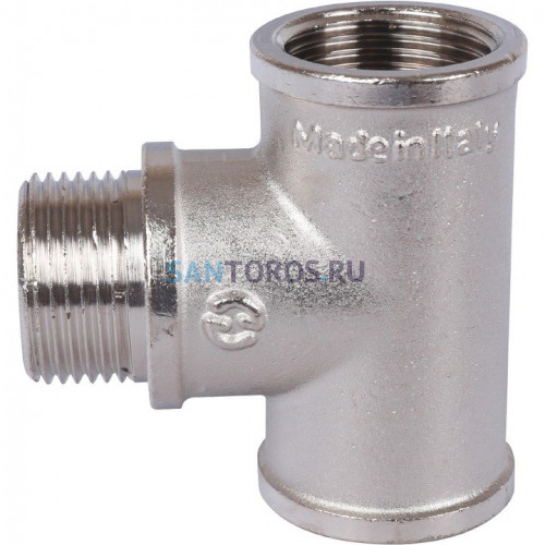 Тройник ВНВ 3/4x3/4x3/4, никелированный Stout SFT-0065-343434