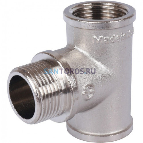 Тройник ВНВ 3/4x3/4x3/4, никелированный Stout SFT-0065-343434