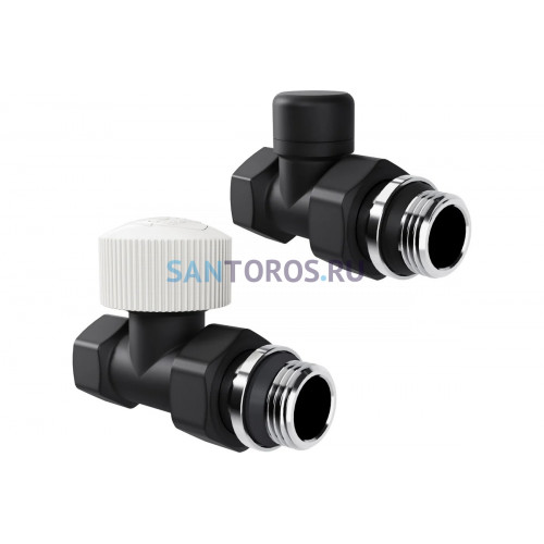 Набор термостатический прямой Royal Thermo Design 1/2М30x1.5, черный НС-1640378