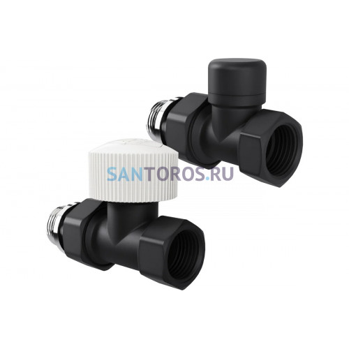 Набор термостатический прямой Royal Thermo Design 1/2М30x1.5, черный НС-1640378