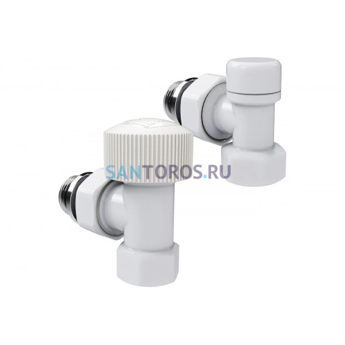 Набор термостатический угловой Royal Thermo Design 1/2М30x1.5, белый НС-1640379