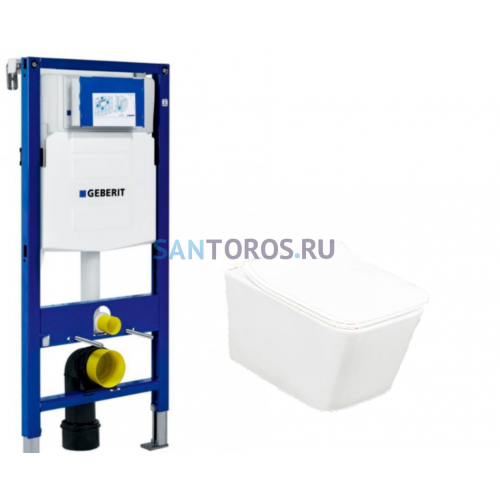 Комплект Инсталляция для подвесного унитаза Geberit Duofix UP 320+Подвесной унитаз Trento Z19-66 Zandini Z19-66+111.300.00.5