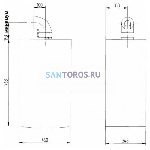 Котел газовый настенный Baxi LUNA-3 310 Fi (CSE45631366- Бакси)