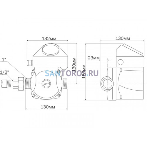 Насос циркуляционный Aquario AC 152-130HWT (5152 Акварио)