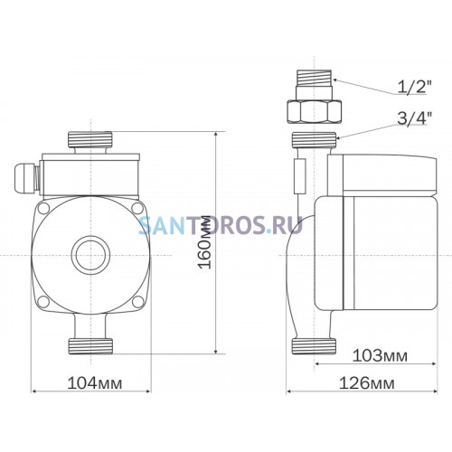 Насос циркуляционный Aquario AC 159-160A (5159 Акварио)