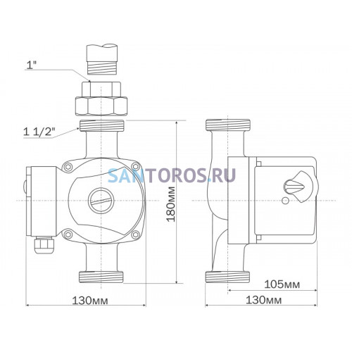 Насос циркуляционный Aquario AC 254-180 (5354 Акварио)