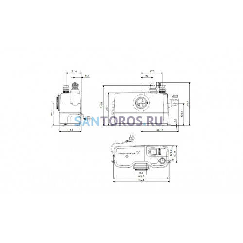 Канализационная насосная установка SOLOLIFT2 WC-1 Grundfos (97775314) 97775314