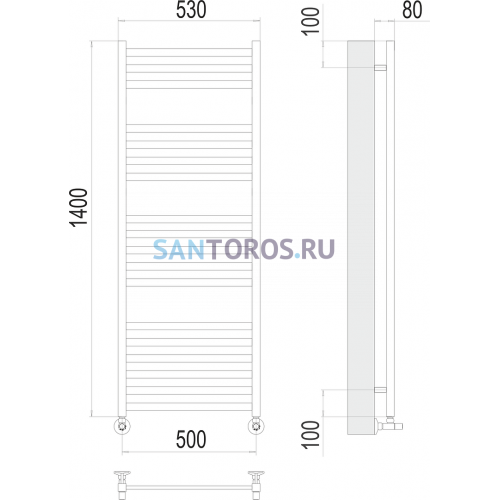 Грета П18 500х1400 Полотенцесушитель TERMINUS 4670078530608
