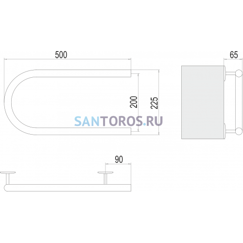 Электро 25 П-обр 500х200 Полотенцесушитель TERMINUS