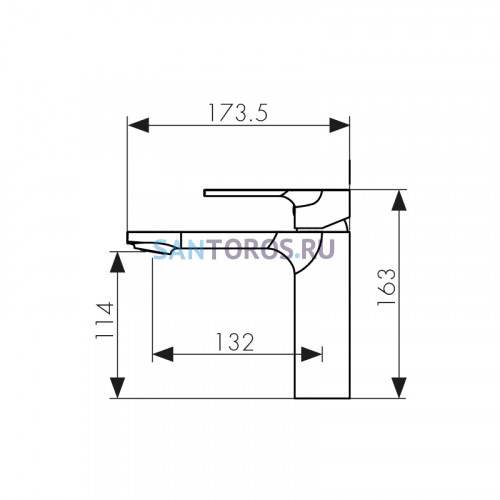 Смеситель KAISER Linear для раковины 59011 (Кайзер)