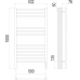 Аврора П12 500х1000 электро (sensor quick touch) Полотенцесушитель TERMINUS