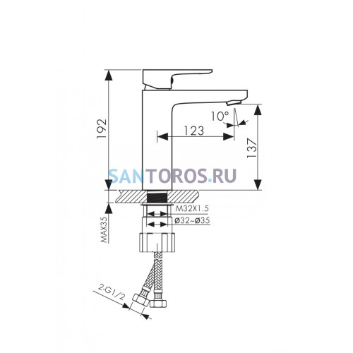 Смеситель KAISER Sofia для раковины 04011 (Кайзер)