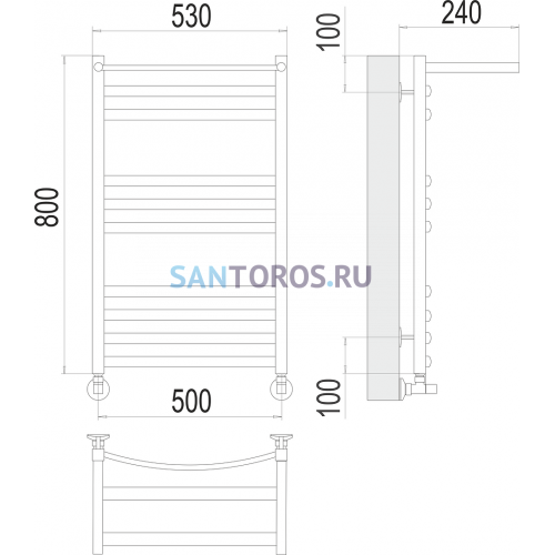 Енисей с/п П10 500х800 Полотенцесушитель TERMINUS 4670078529565