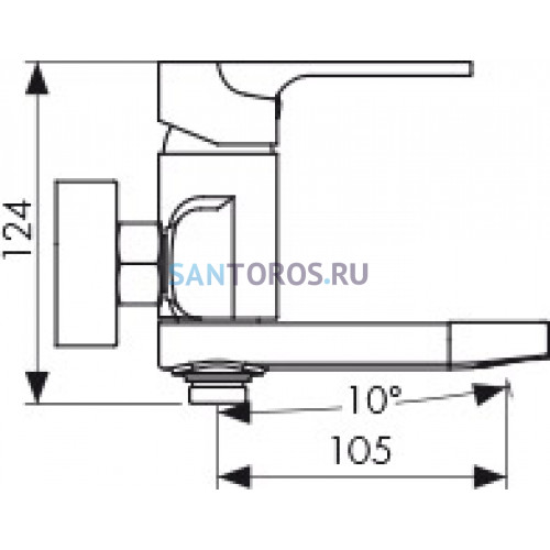 Смеситель KAISER Linear для ванны 59022 (Кайзер)