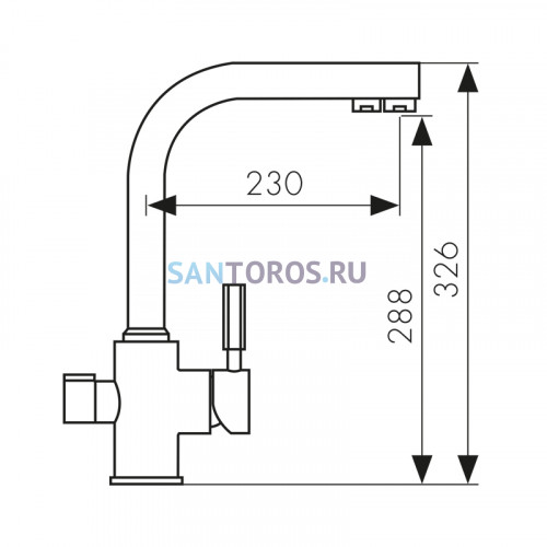 Смеситель KAISER Decor для кухни с подачей фильтрованной воды 40144-7 (Кайзер)
