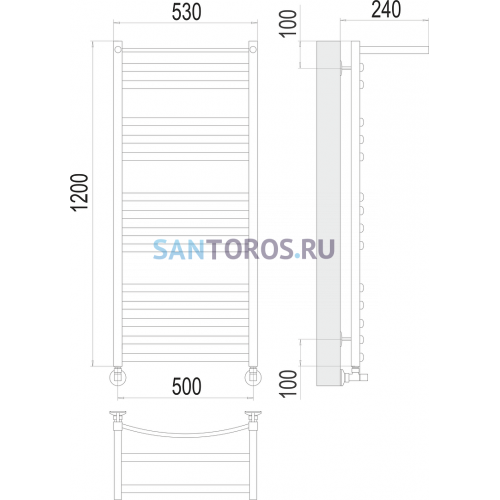 Енисей с/п П15 500х1200 Полотенцесушитель TERMINUS 4670078529589