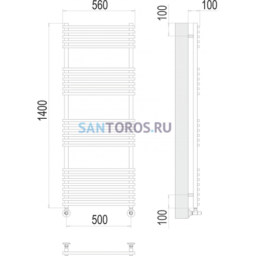 Ватра П25 500х1400 Полотенцесушитель TERMINUS 4670078530578
