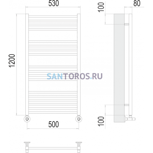 Ватикан П18 500х1200 Полотенцесушитель TERMINUS 4670078530530