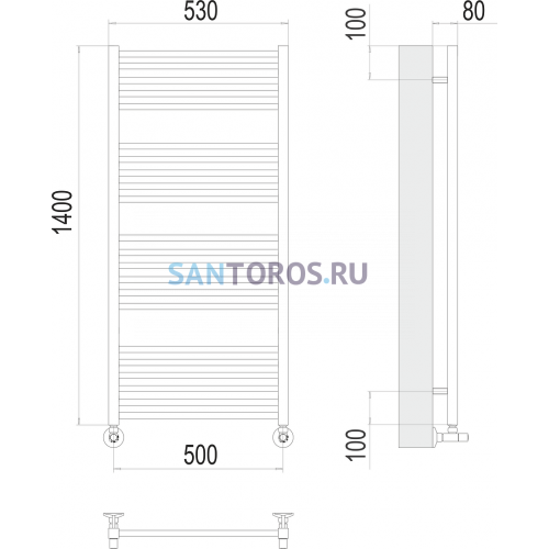 Сицилия П22 500х1400 Полотенцесушитель TERMINUS 4670078530820