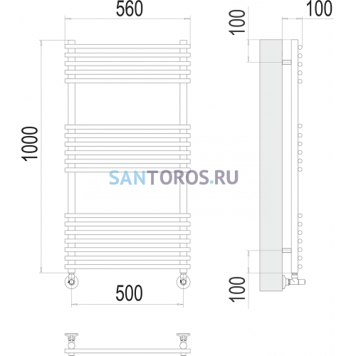 Ватра П18 500х1000 Полотенцесушитель TERMINUS 4670078530554