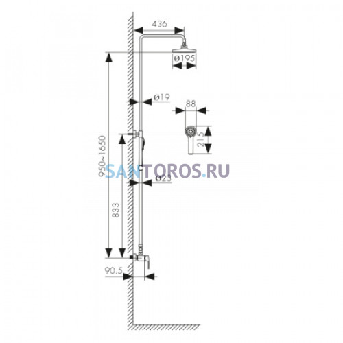 Душевая система KAISER Guss 68182 (Кайзер)