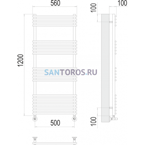 Ватра П21 500х1200 Полотенцесушитель TERMINUS 4670078530561