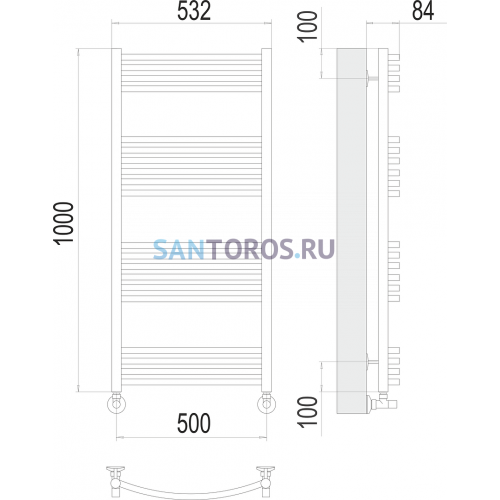 Классик П20 500х1000 Полотенцесушитель TERMINUS 4670078529602