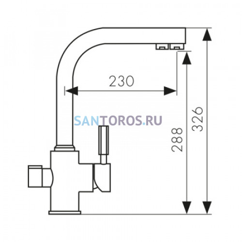 Смеситель KAISER Decor для кухни с подачей фильтрованной воды 40144-10 (Кайзер)