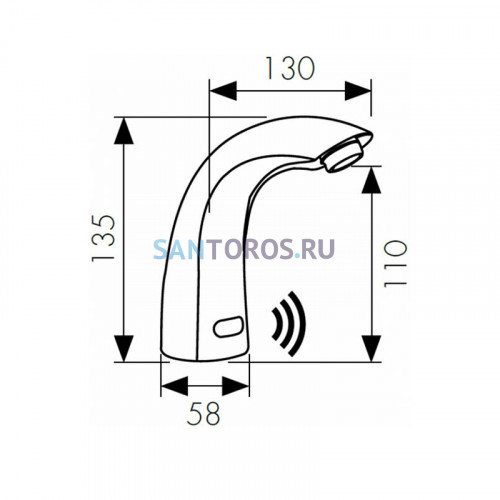 Смеситель KAISER Sensor для раковины 38411 (Кайзер)
