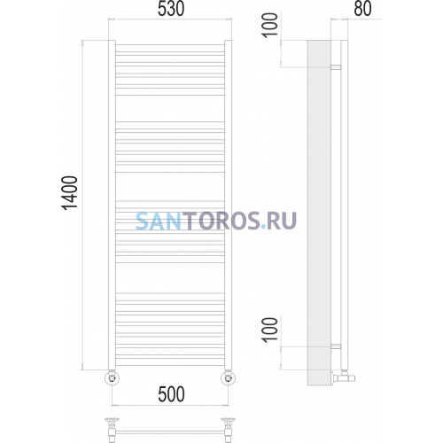 Тоскана П23 500х1400 Полотенцесушитель TERMINUS 4670078530899