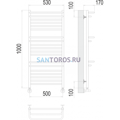 Орион П18 500х1000 Полотенцесушитель TERMINUS 4670078529756