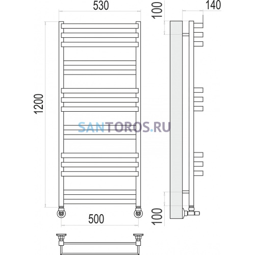 Линц П15 500х1200 Полотенцесушитель TERMINUS 4630080268395